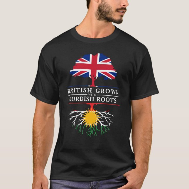 Brittiskt fullvuxet med Kurdish rotar   T Shirt (Framsida)