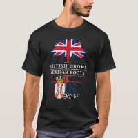 Brittiskt fullvuxet med serb rotar den Serbia
