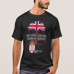 Brittiskt fullvuxet med serb rotar den Serbia T Shirt