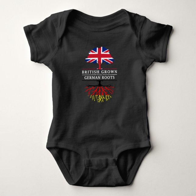 Brittiskt fullvuxet med tysk rotar   tyskland t shirt (Framsida)