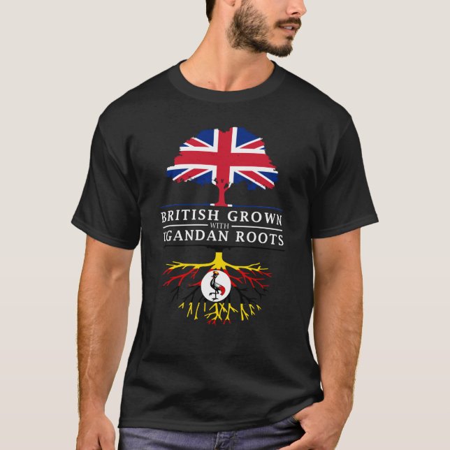 Brittiskt fullvuxet med ugandiskt rotar   den t shirt (Framsida)