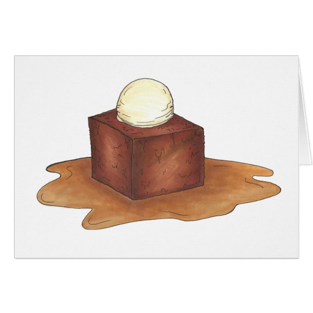 Brittiskt klickstift pudding English Dessert Card Hälsningskort (Framsidan Horizontal)