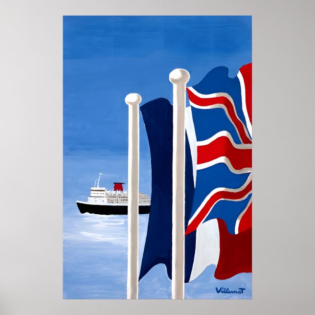 Brittiskt kryssningsresoraffisch poster (Framsidan)