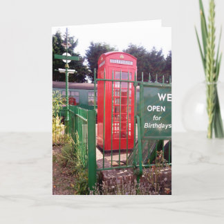 Brittiskt telefonkiosk-kort från födelsedagen kort