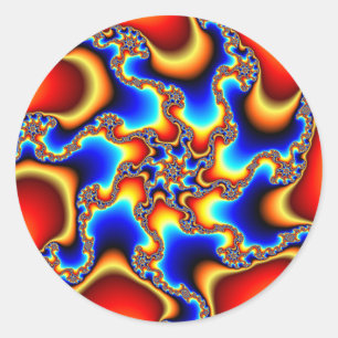 Brittle - Fractal Runt Klistermärke