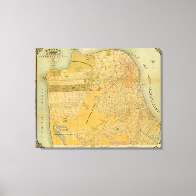 Britton och Reys guide Karta Canvastryck (Framsida)