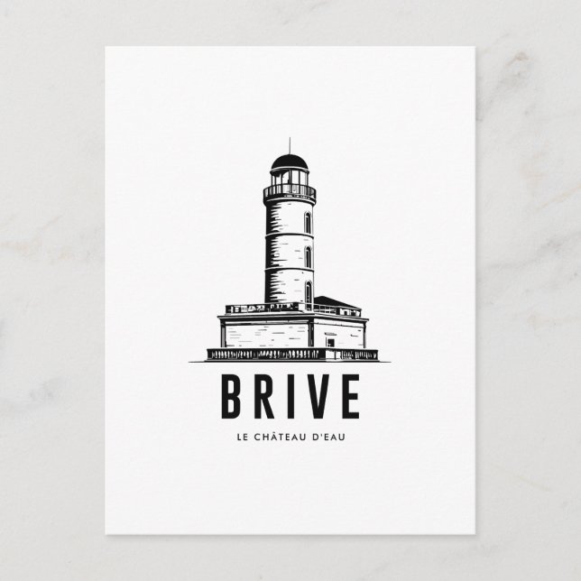 BrivelaGaillarde  Le Chateau dEau  Affiche Vintage Vykort (Framsida)