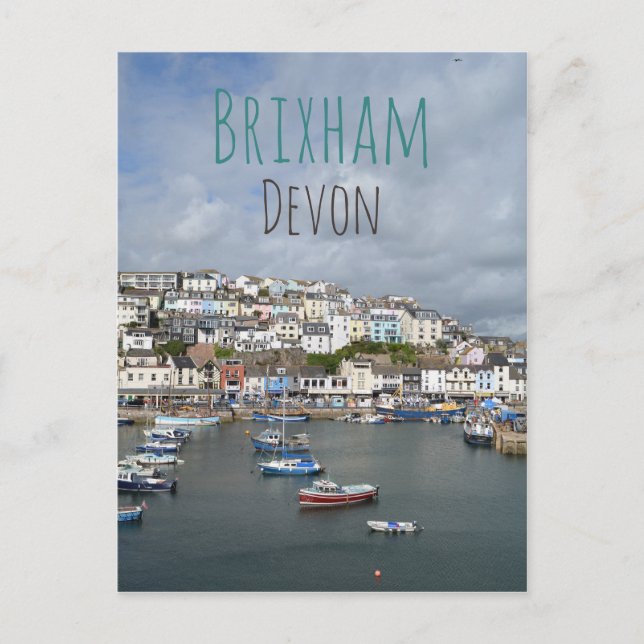 Brixham, Devon Postcard Vykort (Framsida)