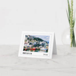 Brixham hamn, English Riviera, Devon Kort