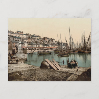 Brixham Harbour, Devon c.1895 Vykort