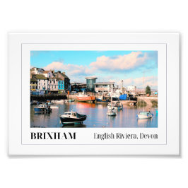 Brixham Harbour, Engelska Riviera, Devon Fototryck