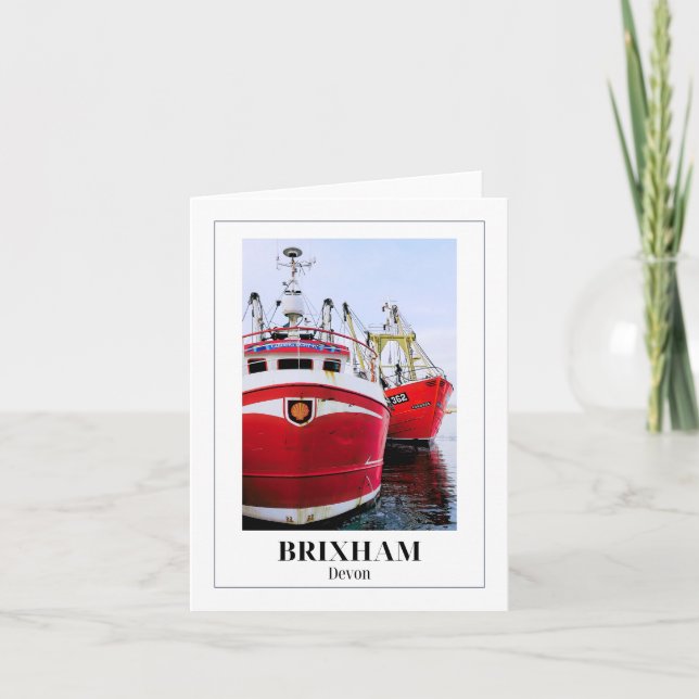 Brixham Harbour, Engelska Riviera, Devon Kort (Framsida)