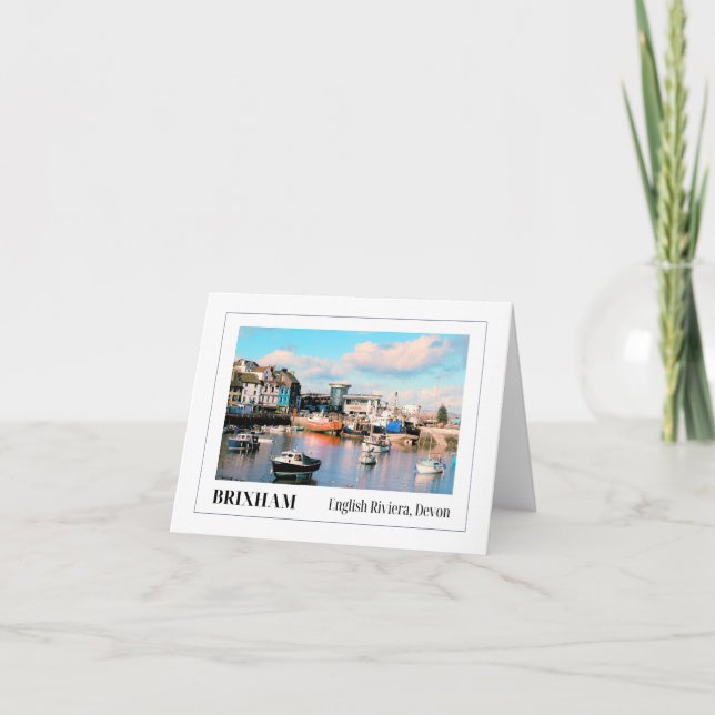 Brixham Harbour, English Riviera, Devon Kort (Framsida)