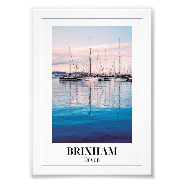 Brixham Marina, English Riviera, Devon Fototryck (Framsidan)