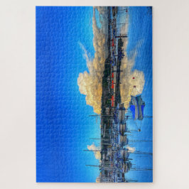 Brixham Reflections: Gyllene moln & marinavy Pussel