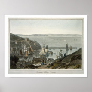 Brixham Torbay, Devon, från volym VIII av 'en Voy Poster