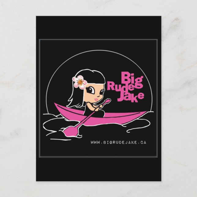 BRJ Rosa Canoe-postkort Vykort (Framsida)