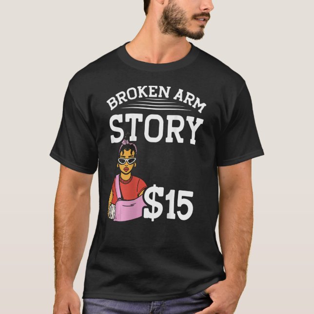 Brken Arm-artikel 15 BACKPRINT Brken Bone T Shirt (Framsida)