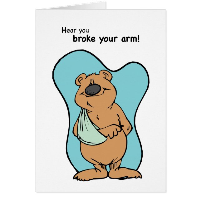 Brken Arm Bear Hälsningskort (Framsidan)