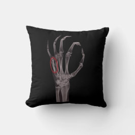 Brken Bones Händer Skeleton X-RAY T-Shirt Kudde