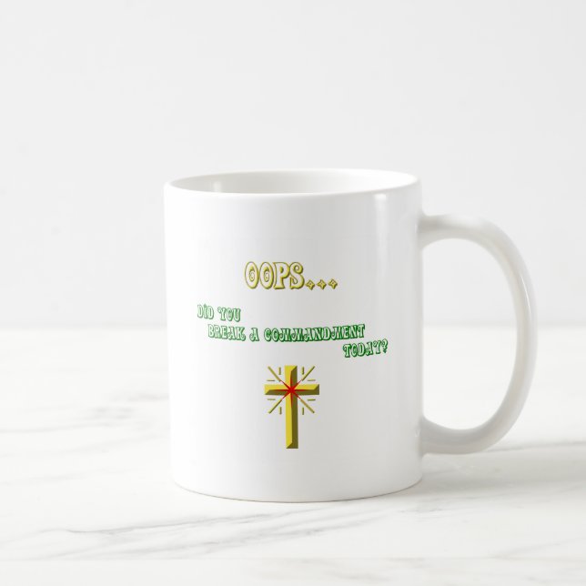 Brken Commandment Christian Kaffemugg (Höger)