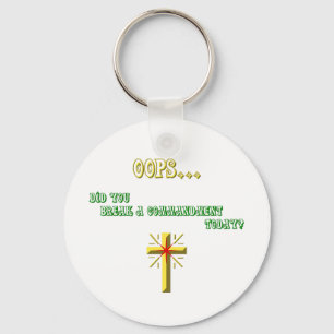 Brken Commandment Christian Nyckelring