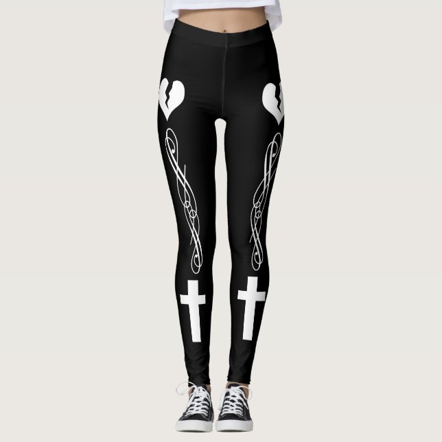 Brken Heart Kor Monochrome Leggings (Framsida)