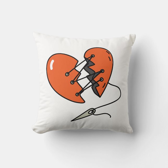Brken Heart Red Kudde (Framsida)