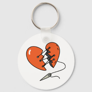 Brken Heart Red Nyckelring