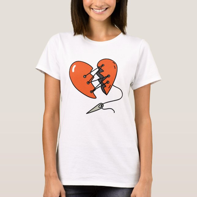 Brken Heart Red T Shirt (Framsida)