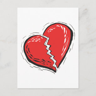 Brken Heart Vykort