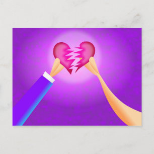 Brken Heart Vykort