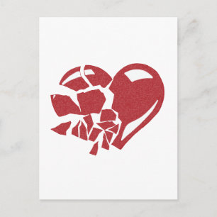Brken Heart Vykort