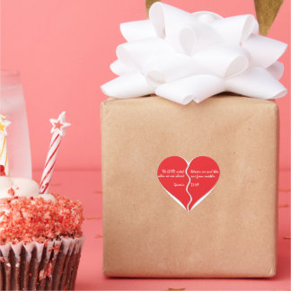 Brken Hjärtformat Klistermärke