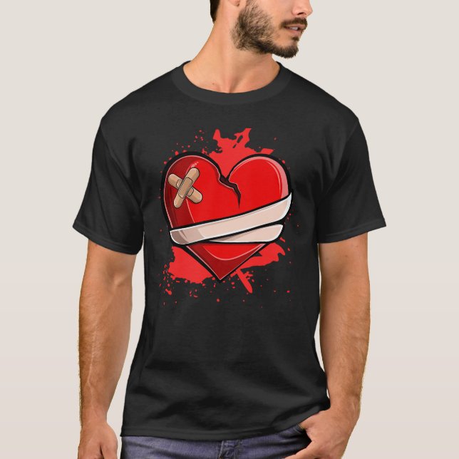 Brken hjärtsbrytning Skilj upp ett par gånger T Shirt (Framsida)