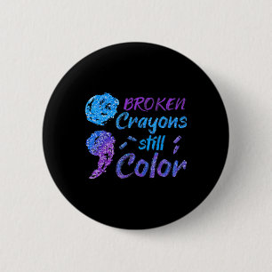 Brken Kritor still Färg Suicide Awareness Month Knapp