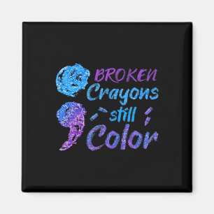 Brken Kritor still Färg Suicide Awareness Month Magnet
