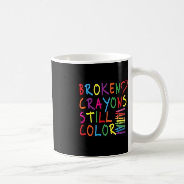 Brken Kritor stilla Färg - mentalvårdsbelöning Kaffemugg (Höger)