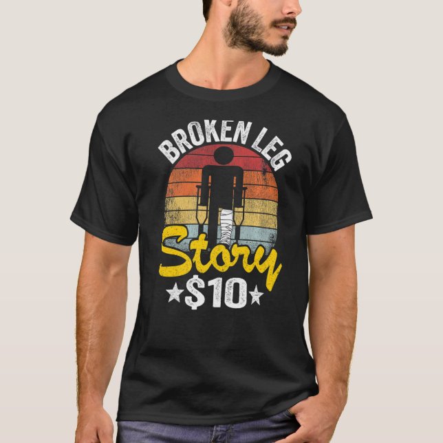 Brken Leg-artikel 10 Skaffa skadad Leg Sur T Shirt (Framsida)