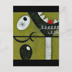 Brken Martini Glass-vykort Vykort