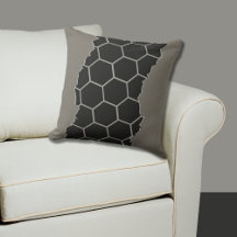 Brken Modern Grått, Black Honeycomb Mönster