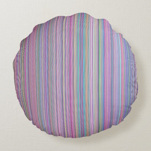 Brken TV Skärm Test Mönster Rund Kudde (Baksidan)