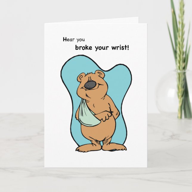 Brken Wrist Bear Kort (Framsida)
