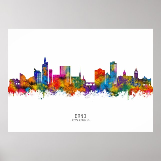BrnoCzech Republic Skyline Poster (Framsidan)