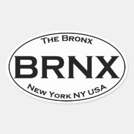 BRNX - Logotypen Bronx New York Oval Ovalt Klistermärke
