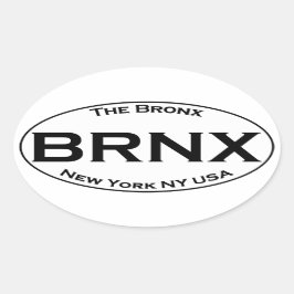 BRNX - Logotypen Bronx New York Oval Ovalt Klistermärke