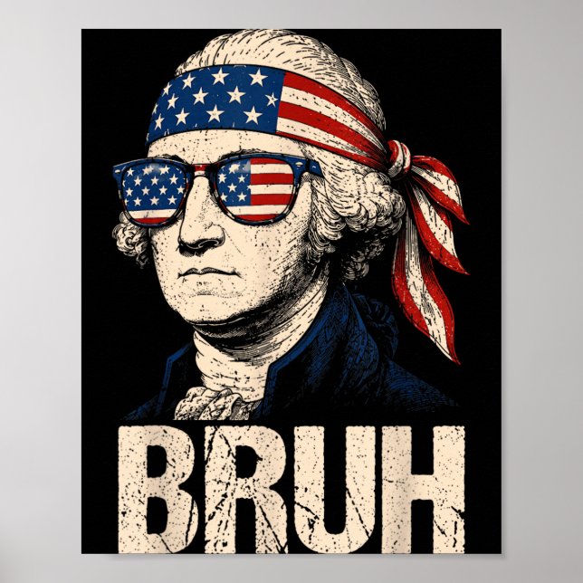 Bro 4 juli George Washington Amerikan Poster (Framsidan)