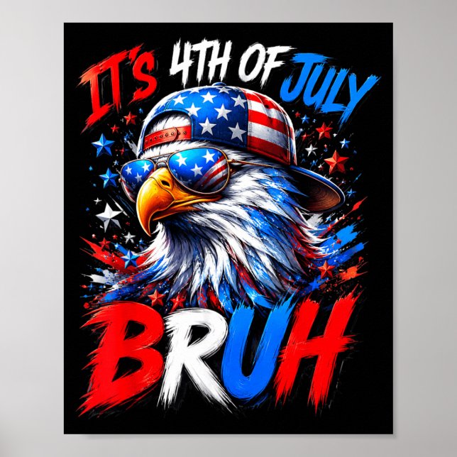 Bro 4 juli Pojkar Barn Fjärde Juli Kalle Poster (Framsidan)