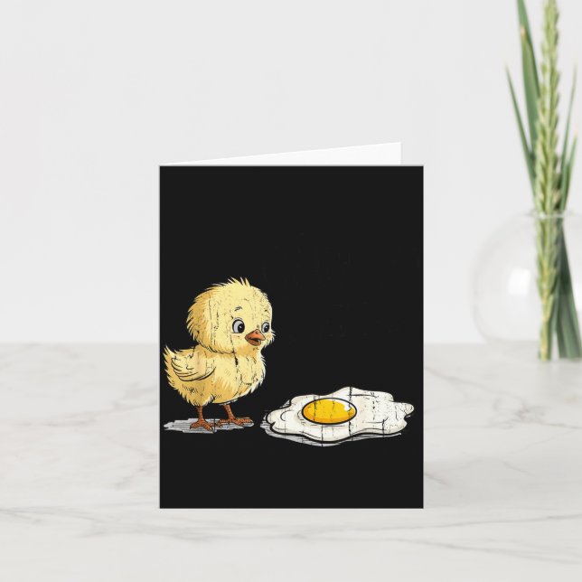 Bro är det du, rolig kyckling och ägg  kort (Framsida)