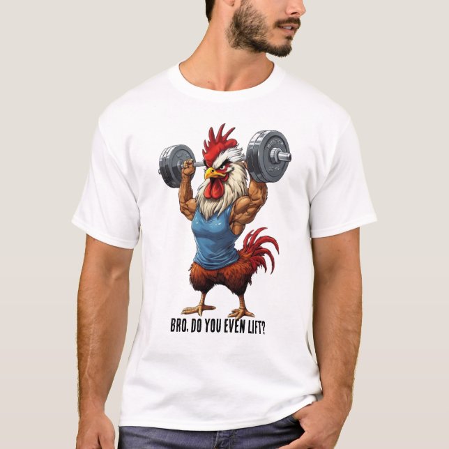 Bro, är du ens hiss? Funny Power Hiss Gym Pun T Shirt (Framsida)